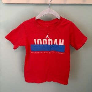 Jordan Kids Red and Blue Graphic Tee